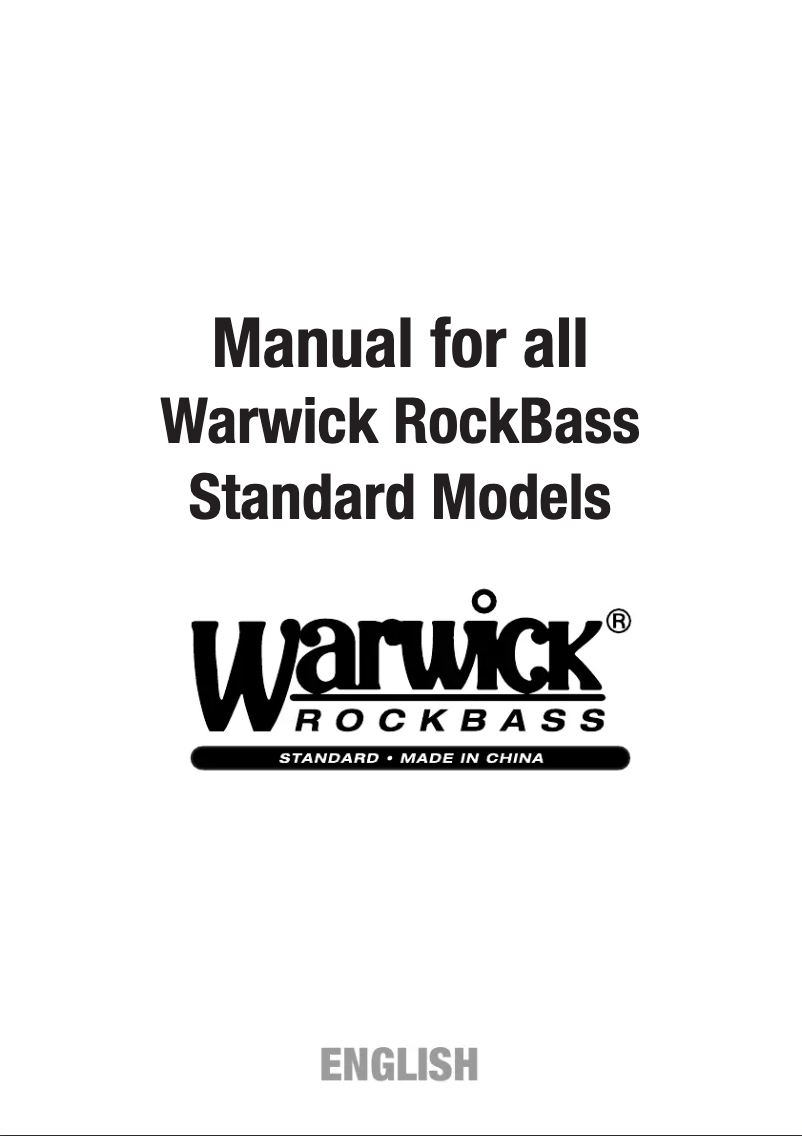Page n°1 - Manuel utilisateur Warwick RockBass