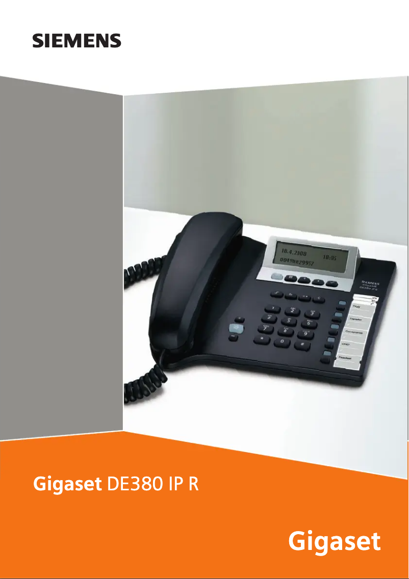 Image de la première page du manuel de l'appareil DE380 IP R