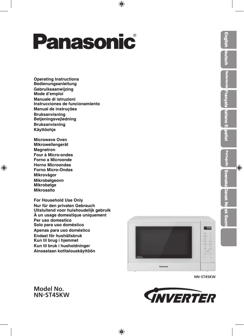Page n°1 - Manuel utilisateur Panasonic NN-ST45KWEPG