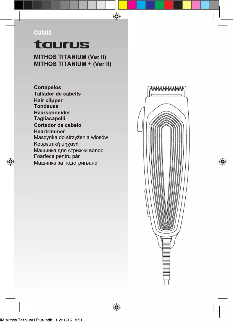 Page n°1 - Manuel utilisateur Taurus Mithos Titanium +