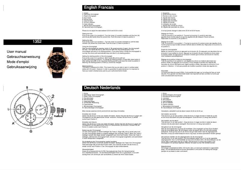 Page 1 de la notice Manuel utilisateur Davis 1352