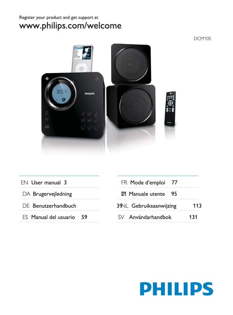 Página 1 del manual Manual de usuario Philips DCM105