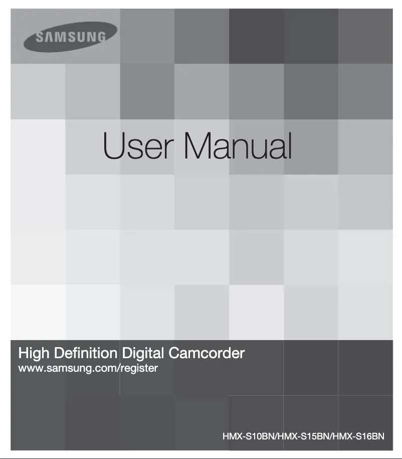 Page 1 de la notice Manuel utilisateur Samsung HMX-S10