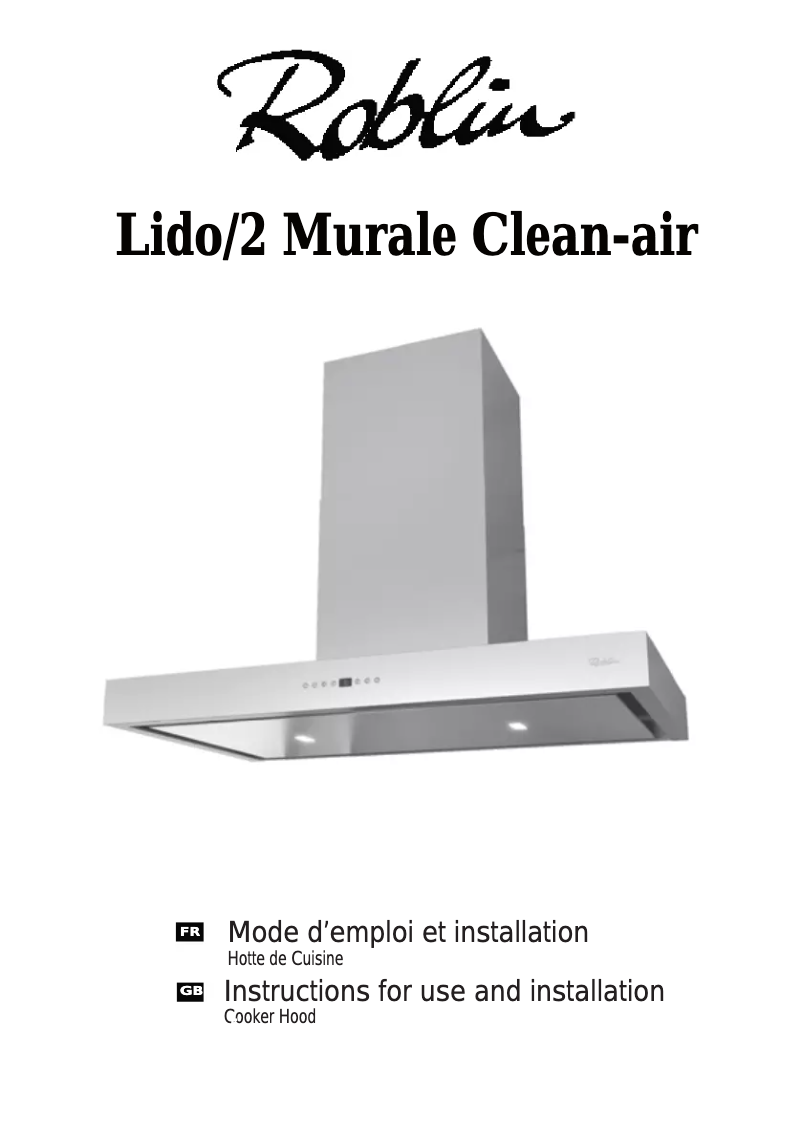 Page 1 de la notice Manuel utilisateur Roblin Lido 900 CLEAN-R