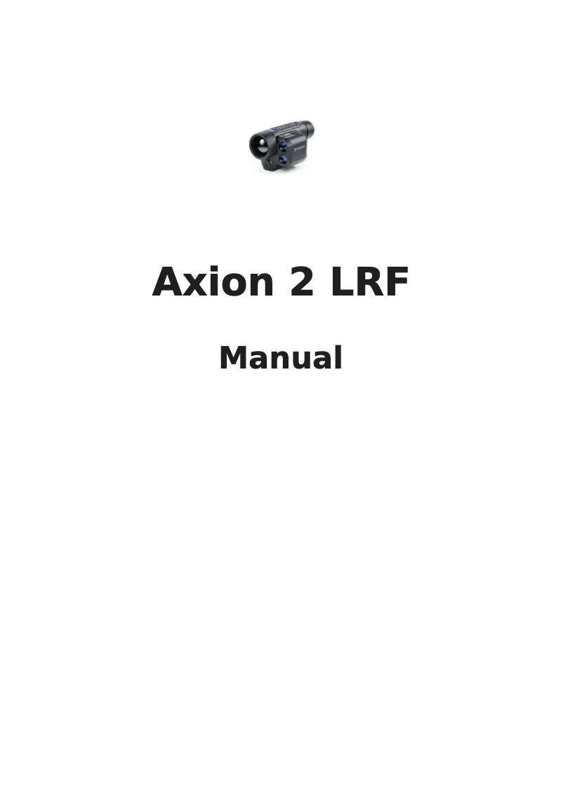 Página 1 del manual Manual de usuario Pulsar Axion 2 LRF