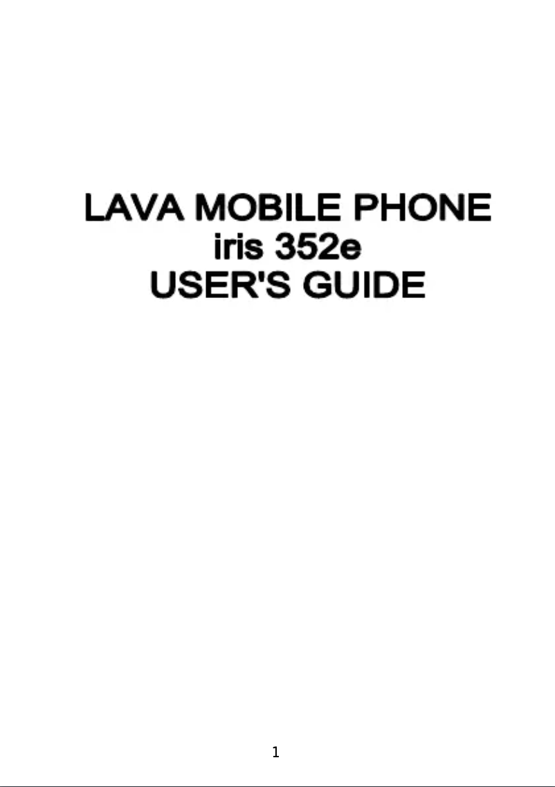 Page n°1 - Manuel utilisateur Lava Iris 350E