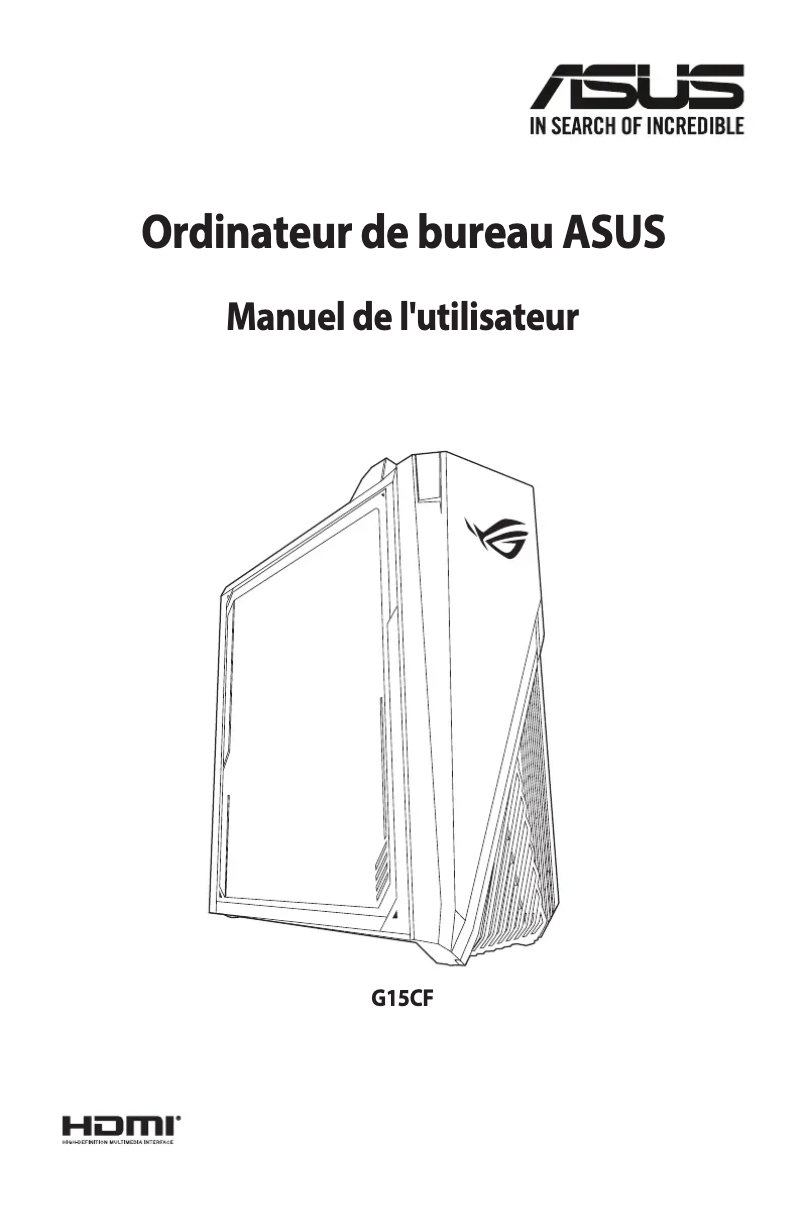 Page n°1 - Manuel utilisateur Asus G15CF