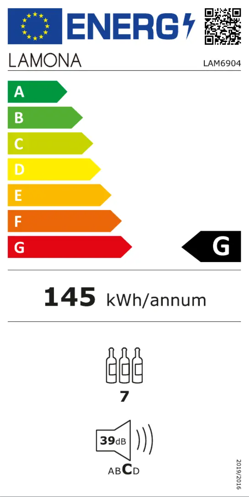 Page n°1 - Label énergétique Lamona LAM6904