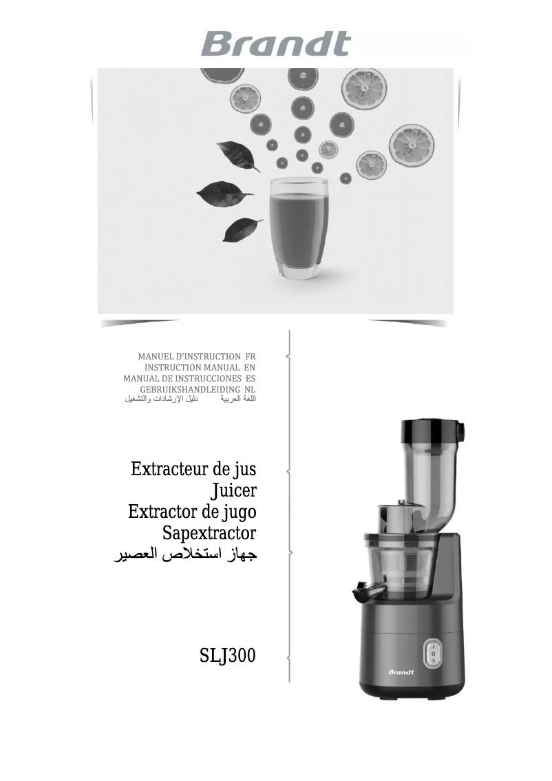 Image de la première page du manuel de l'appareil SLJ300