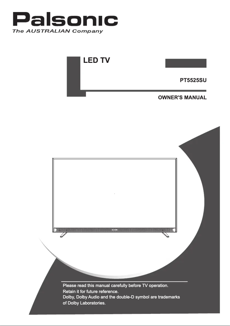 Page 1 de la notice Manuel utilisateur Palsonic PT5525SU