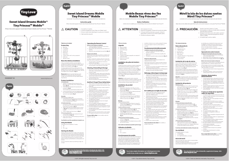 Page 1 de la notice Manuel utilisateur Tiny Love Tiny Princess