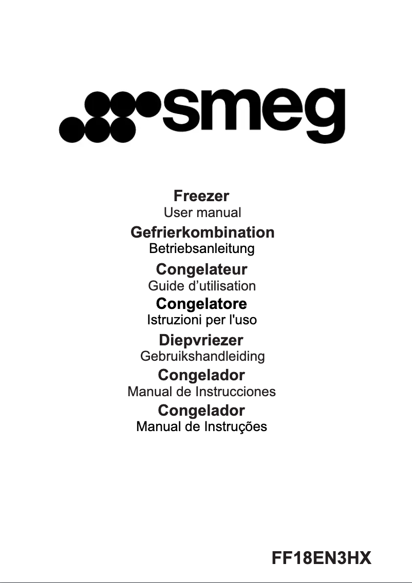 Page n°1 - Manuel utilisateur Smeg FF18EN3HX