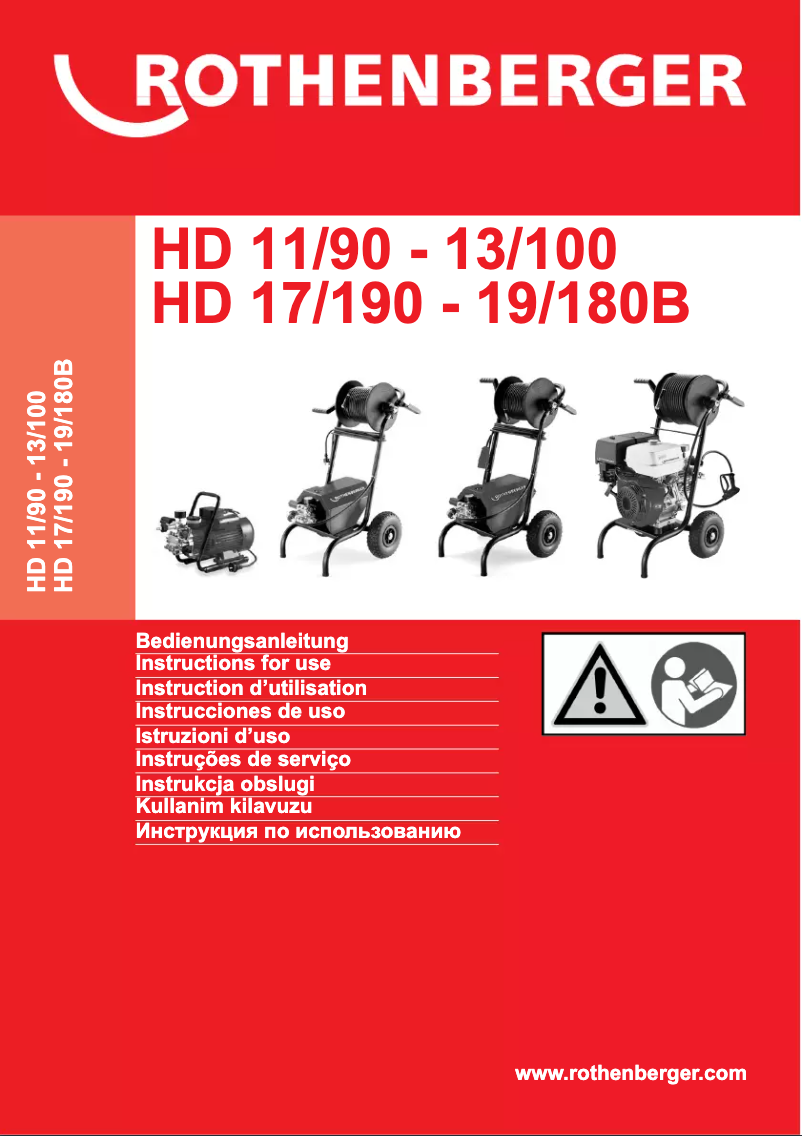 Page 1 de la notice Manuel utilisateur Rothenberger HD 17/190