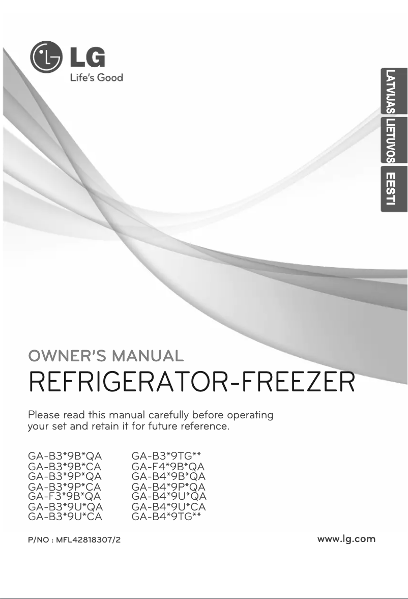 Page 1 de la notice Manuel utilisateur LG GA-B409 UQA