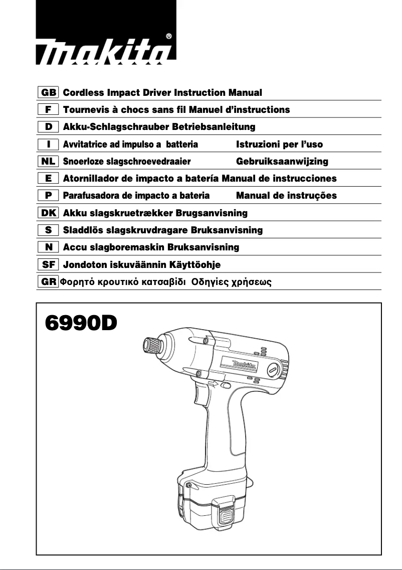Page n°1 - Manuel utilisateur Makita 6990D