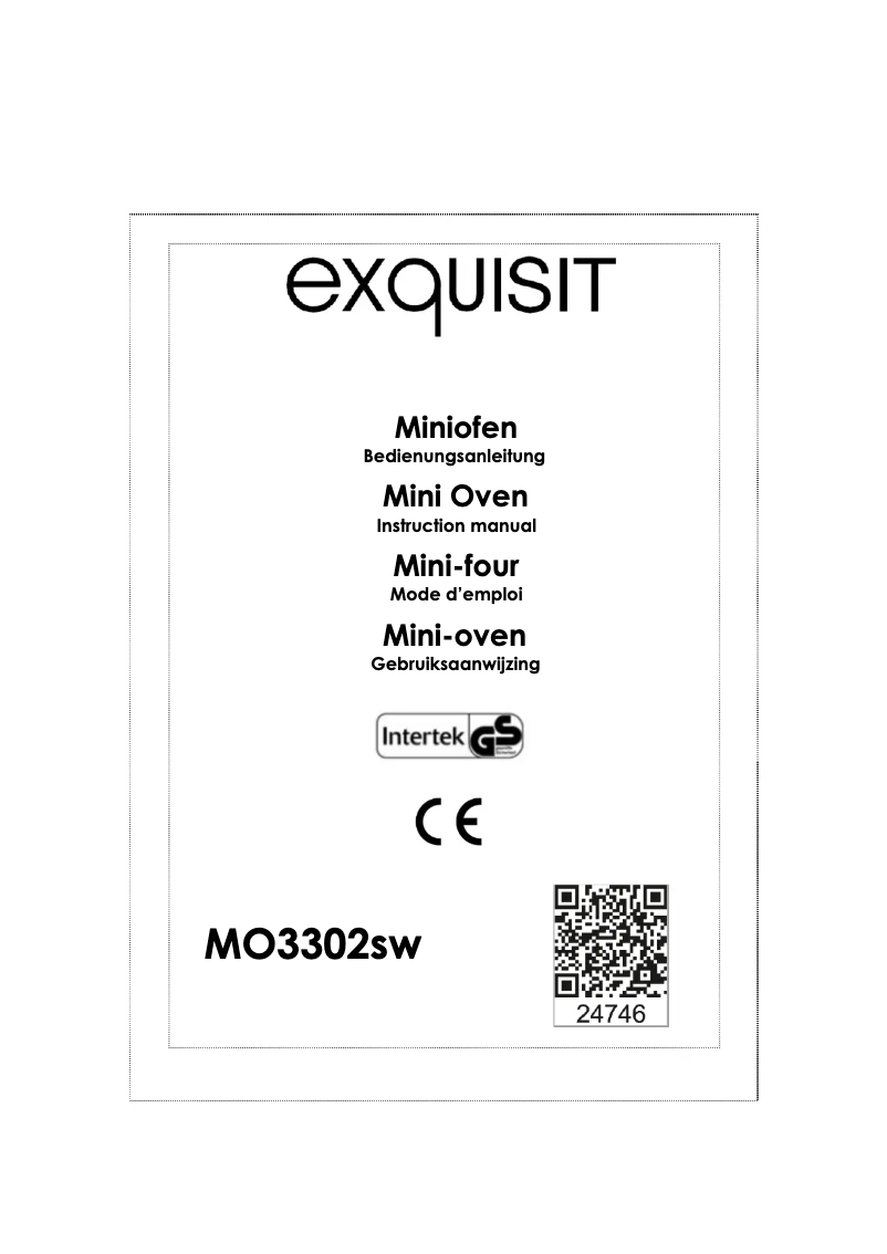 Page 1 de la notice Manuel utilisateur Exquisit MO 3302