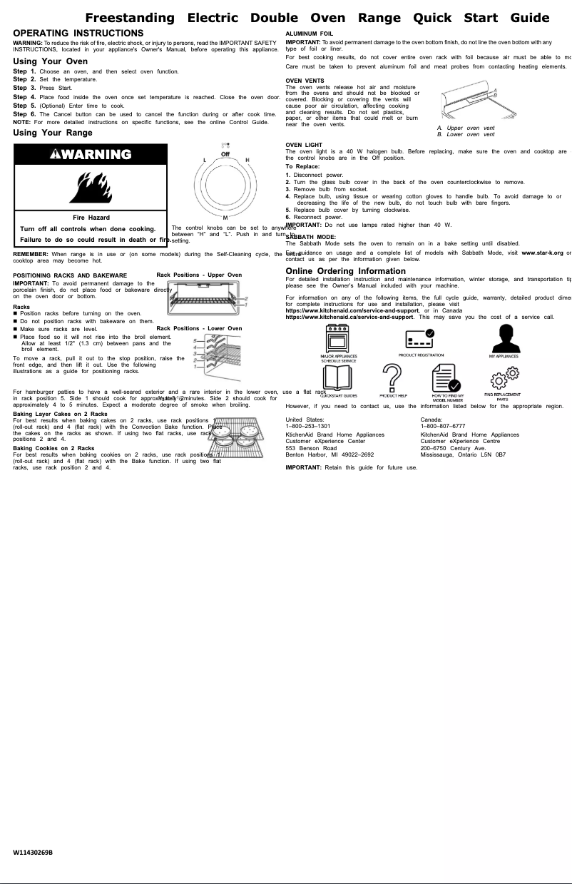 Page 1 de la notice Guide de démarrage rapide KitchenAid KFED500EBS