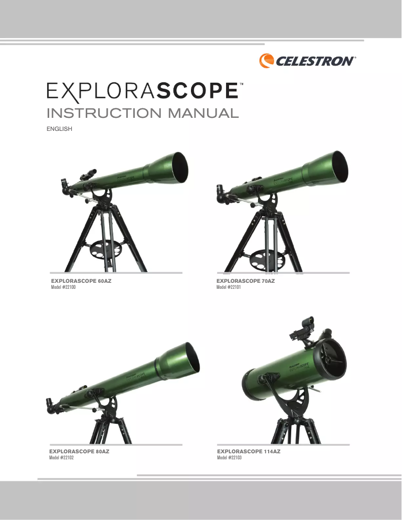 Page n°1 - Manuel utilisateur Celestron ExploraScope 60AZ