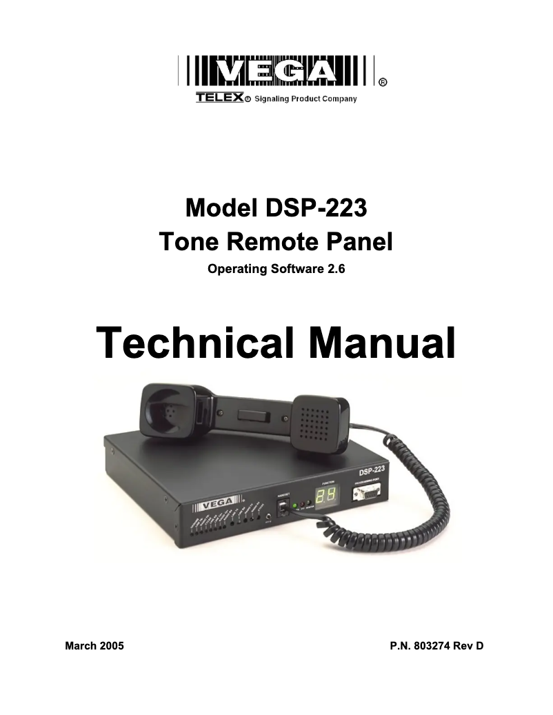 Image de la première page du manuel de l'appareil DSP-223