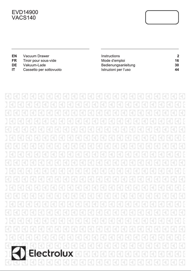 Imagen de la primera página del manual del dispositivo EVD14900OX