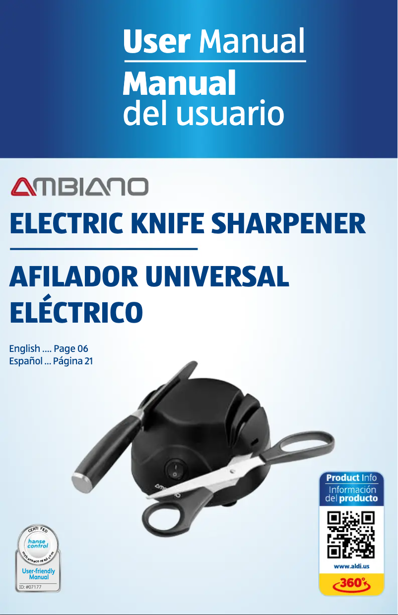 Image de la première page du manuel de l'appareil GT-AS-01