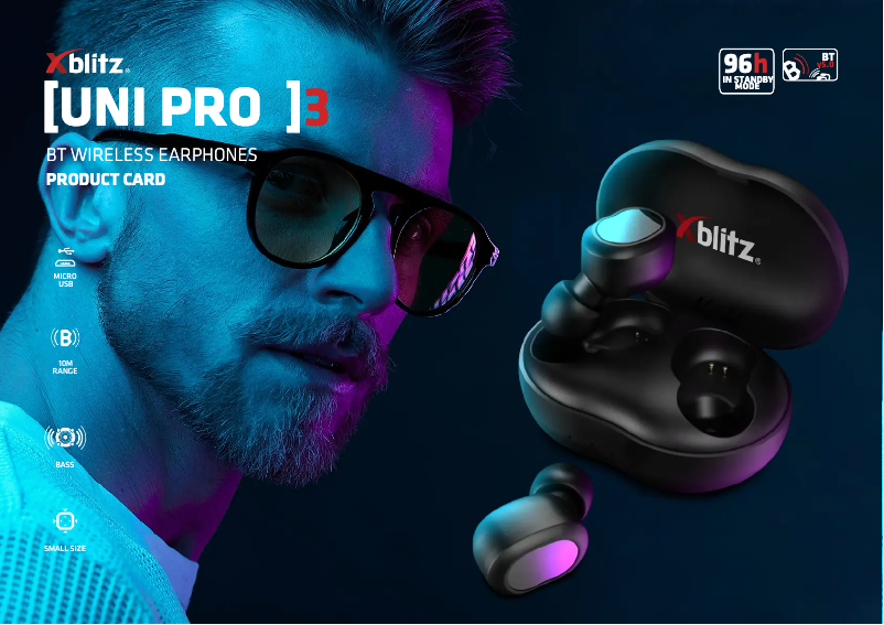 Page n°1 - Fiche technique Xblitz Uni Pro 3