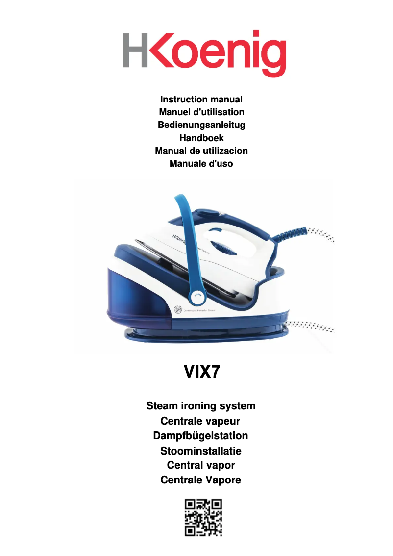 Page 1 de la notice Manuel utilisateur H.Koenig VIX7