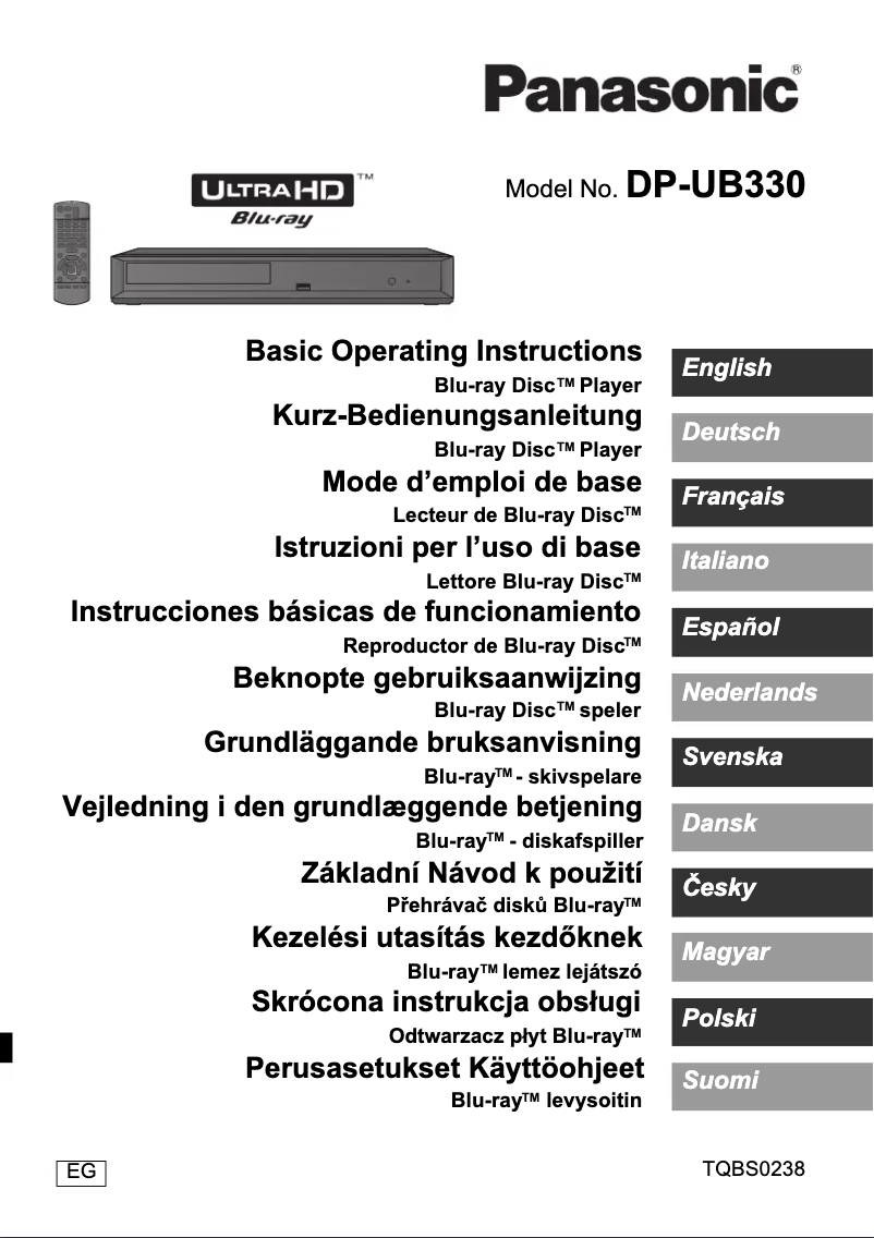 First page image of the manual for DP-UB330