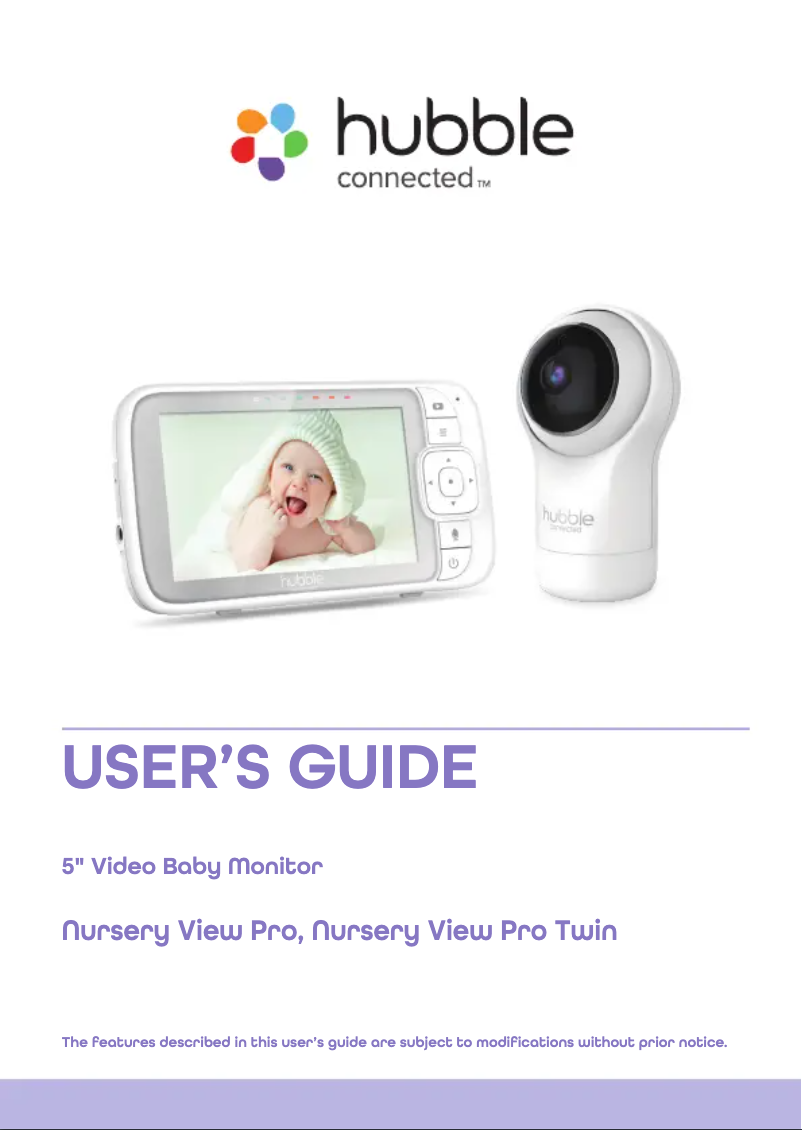 Page n°1 - Manuel utilisateur Hubble Connected Nursery View Pro