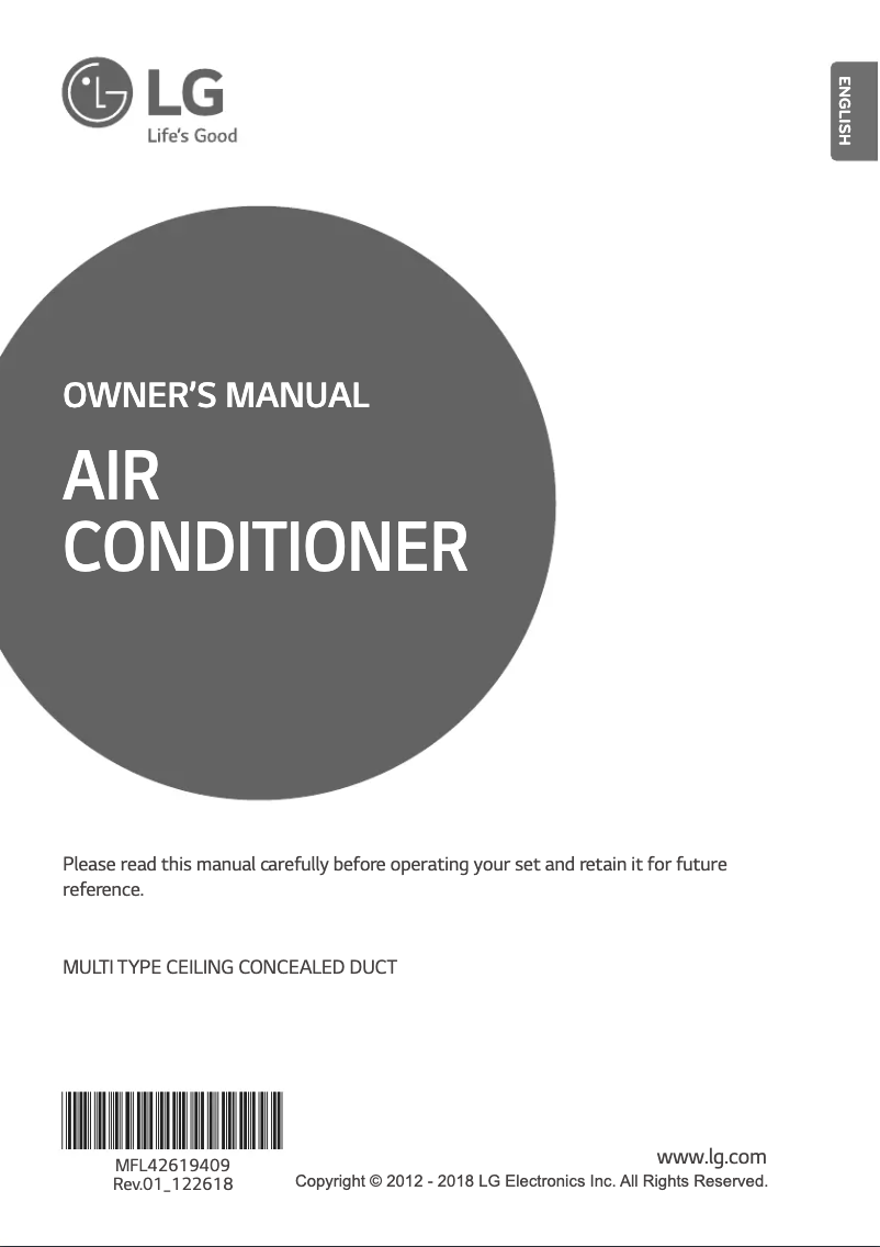 Page 1 de la notice Manuel utilisateur LG NHXM50D3A1