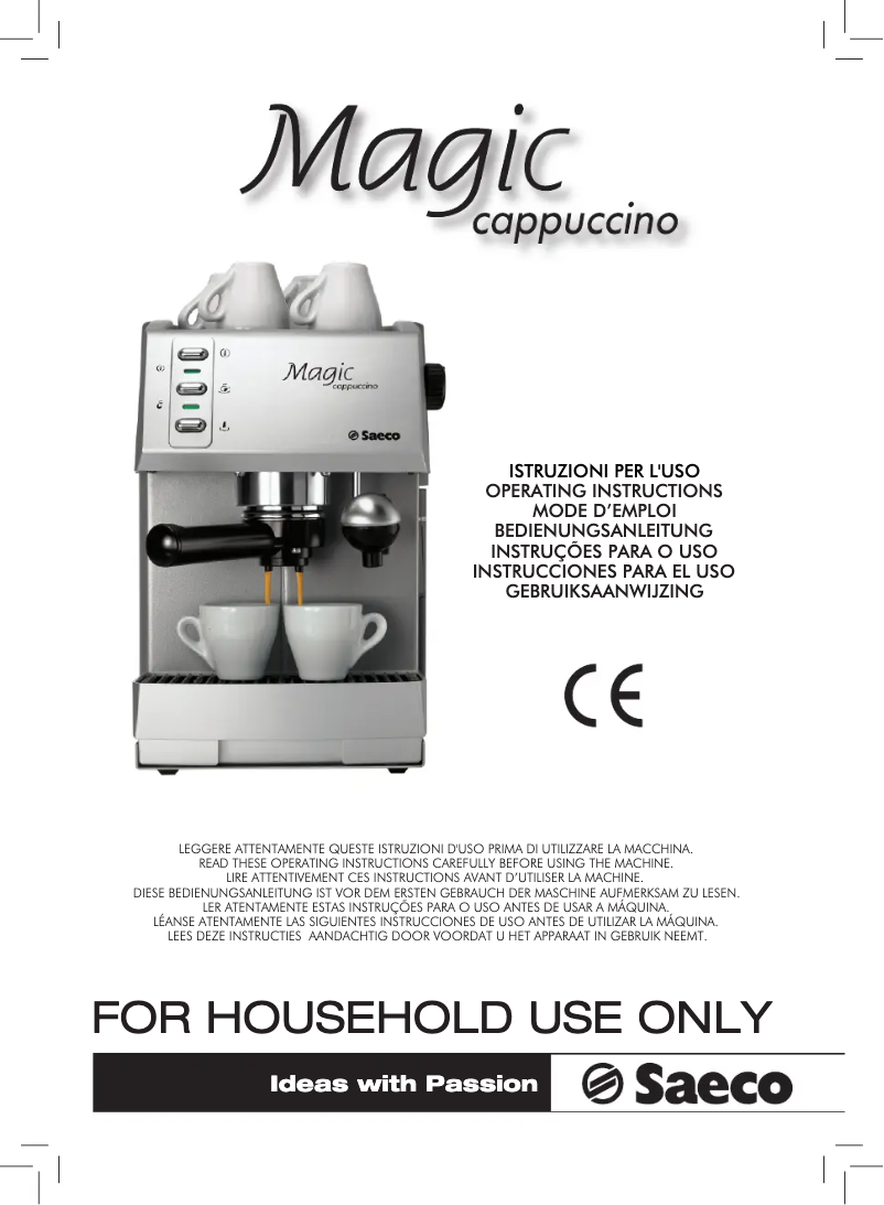 Página 1 del manual Manual de usuario Philips Saeco Magic Cappucino