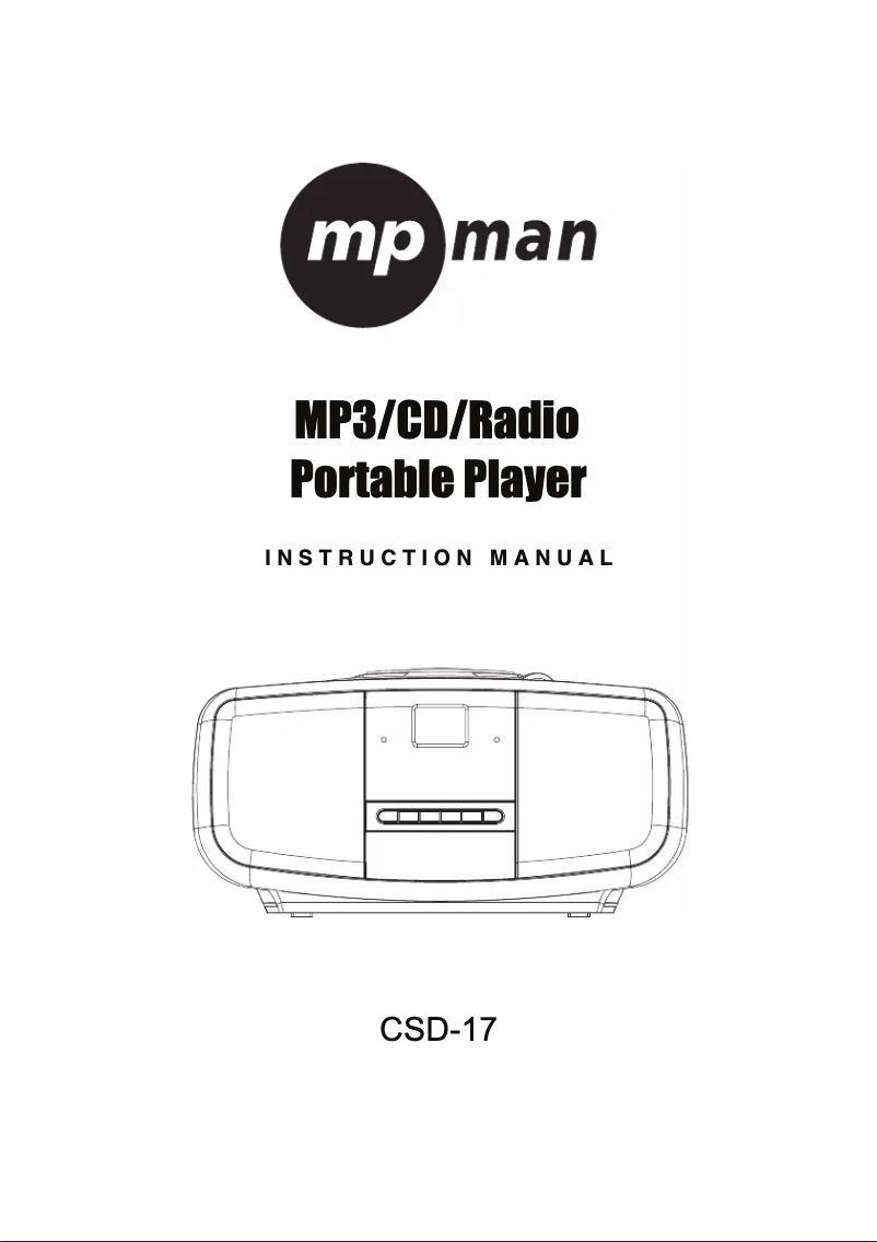 Image de la première page du manuel de l'appareil CSD17