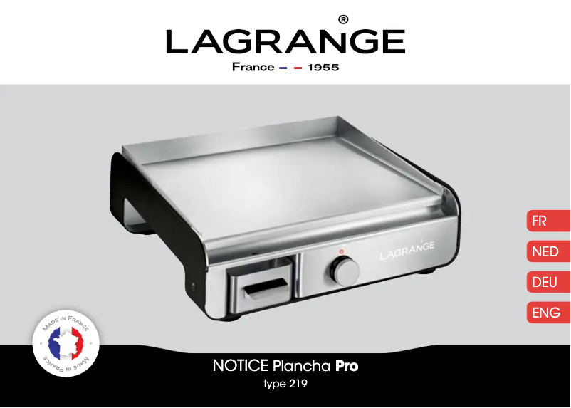 Page 1 of the manual User Manual Lagrange 219115