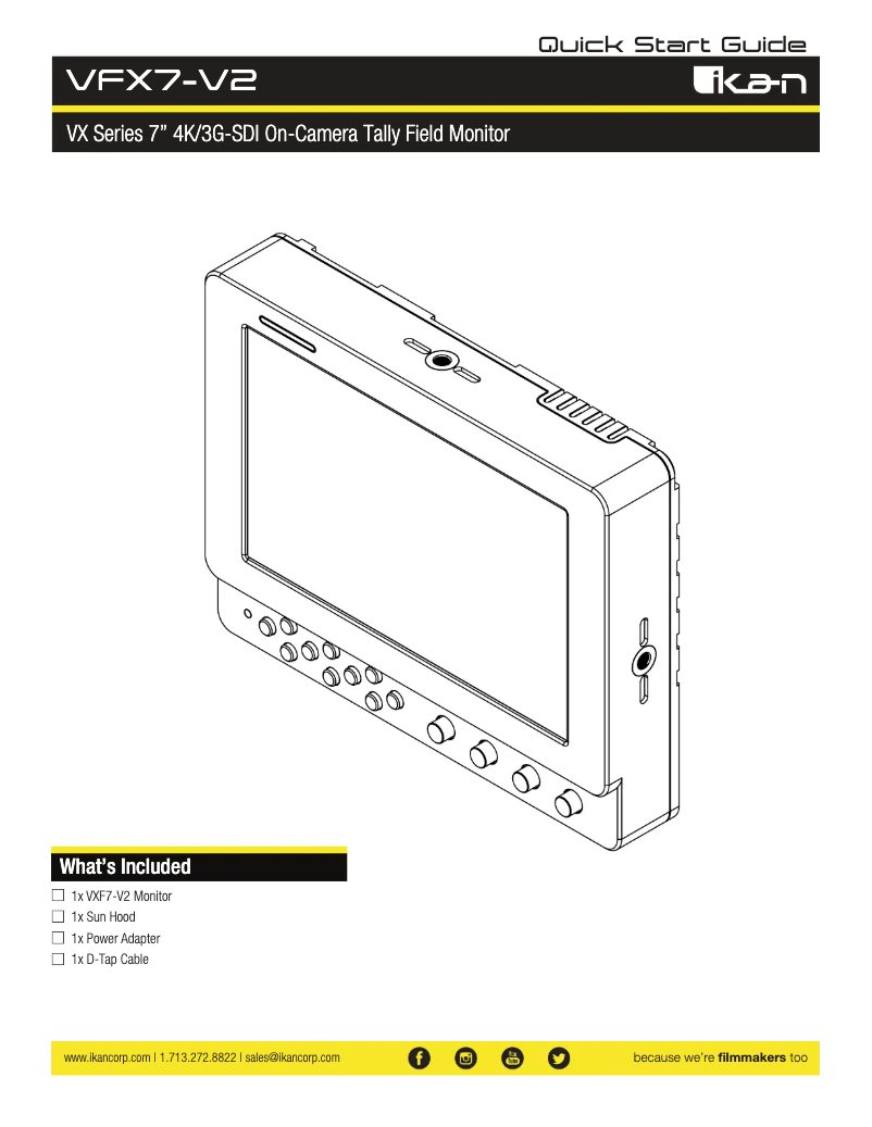 Page n°1 - Manuel utilisateur Ikan VXF7-V2