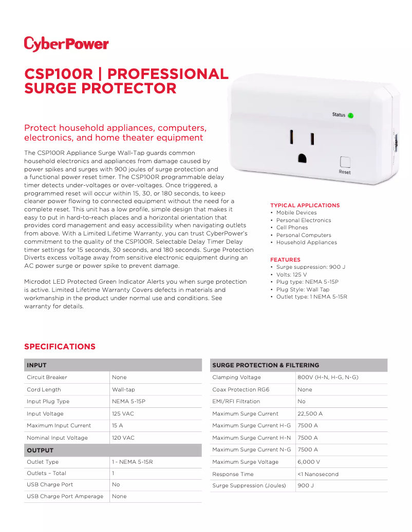 Image de la première page du manuel de l'appareil Professional CSP100R