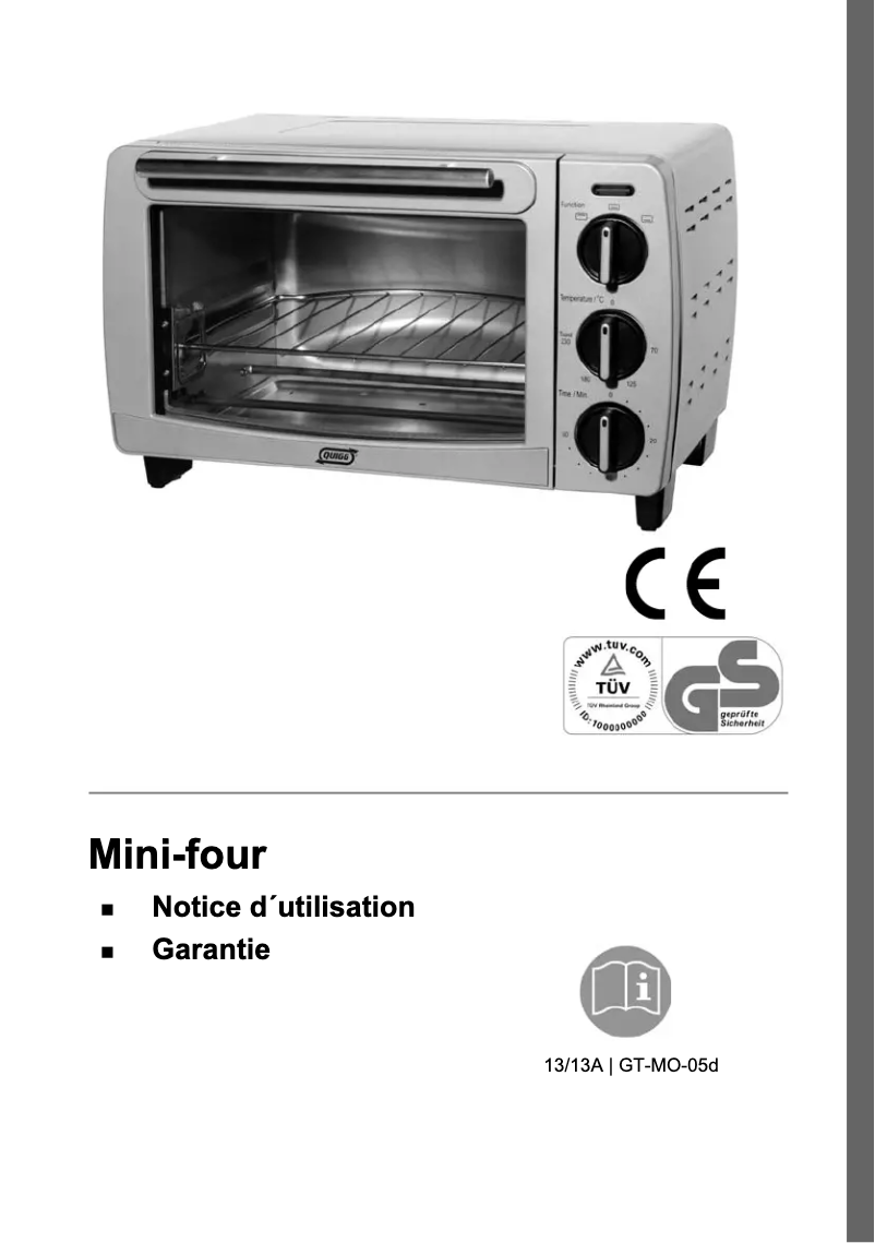 Image de la première page du manuel de l'appareil GT-MO-05D