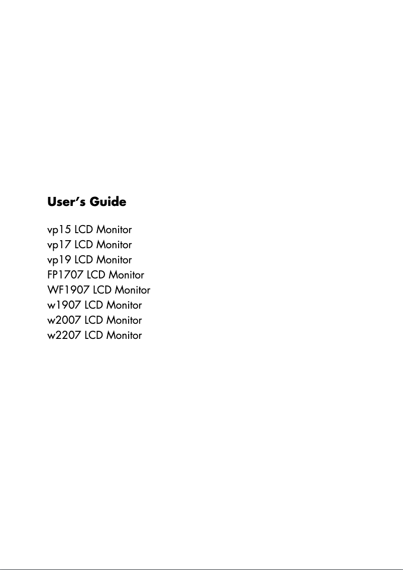 Image de la première page du manuel de l'appareil VP15