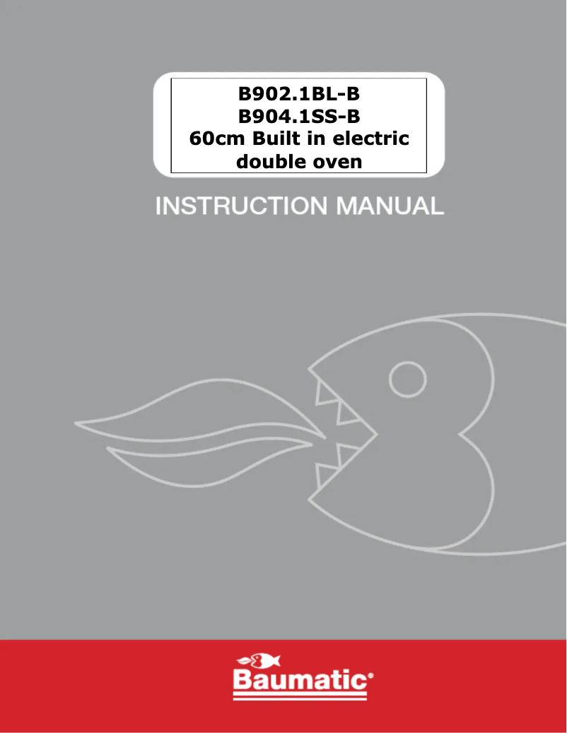 Page n°1 - Manuel utilisateur Baumatic B904.1SS-B