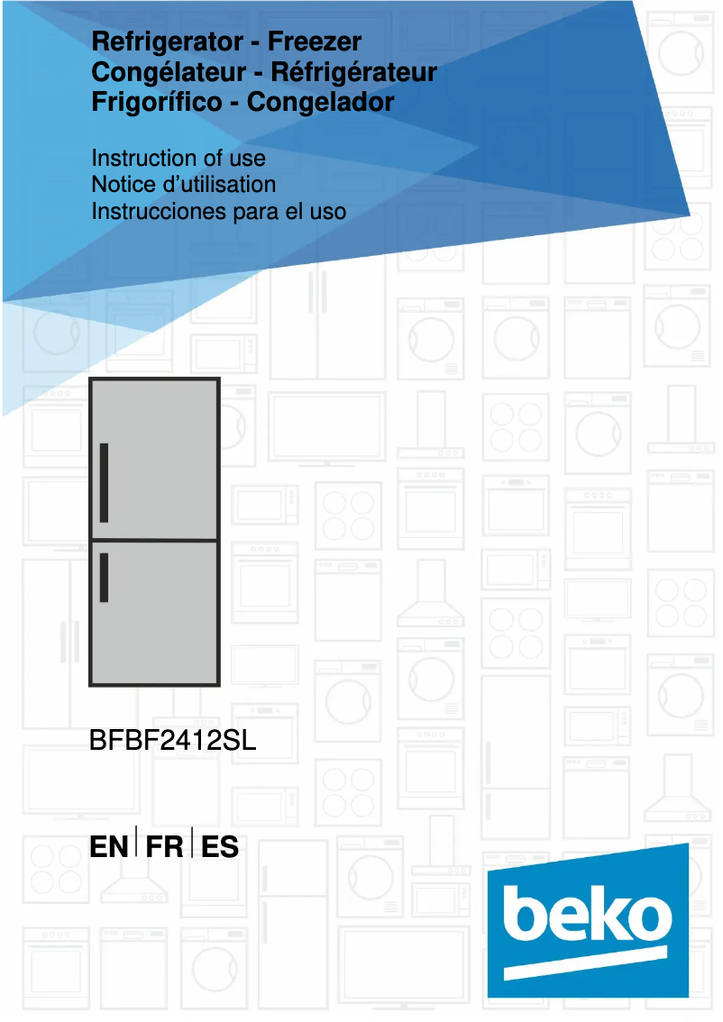 Page 1 de la notice Manuel utilisateur Beko BFBF2412SL