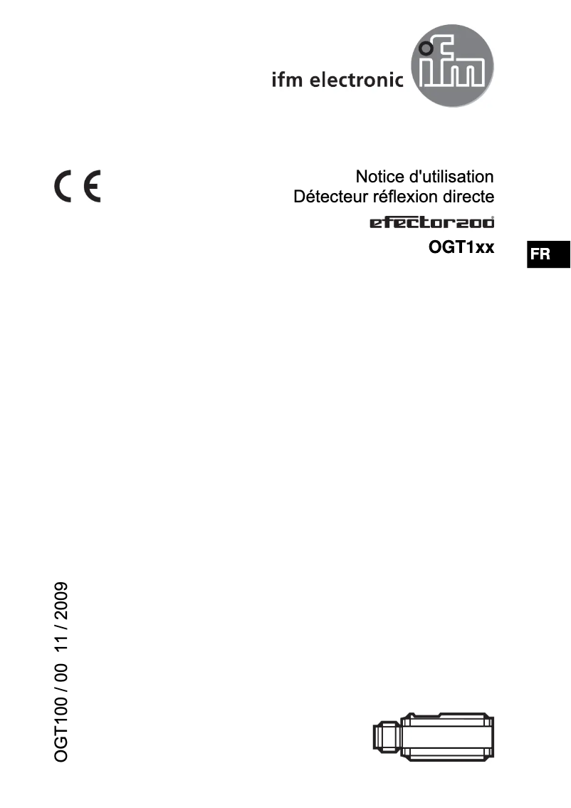 Page 1 de la notice Manuel utilisateur IFM OGT102