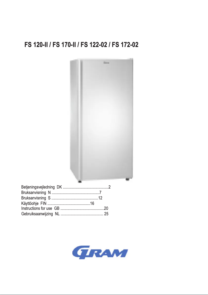 Page n°1 - Manuel utilisateur Gram FS 122-02