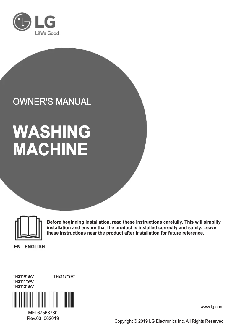 Image de la première page du manuel de l'appareil TH2111SSAB