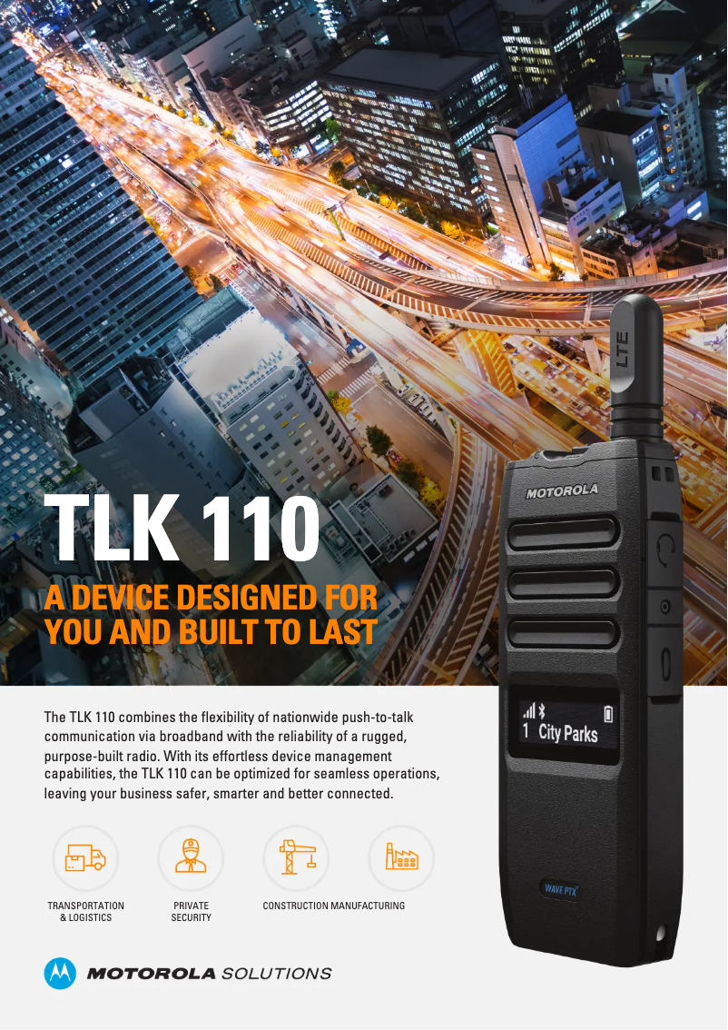 Image de la première page du manuel de l'appareil WAVE PTX TLK 110