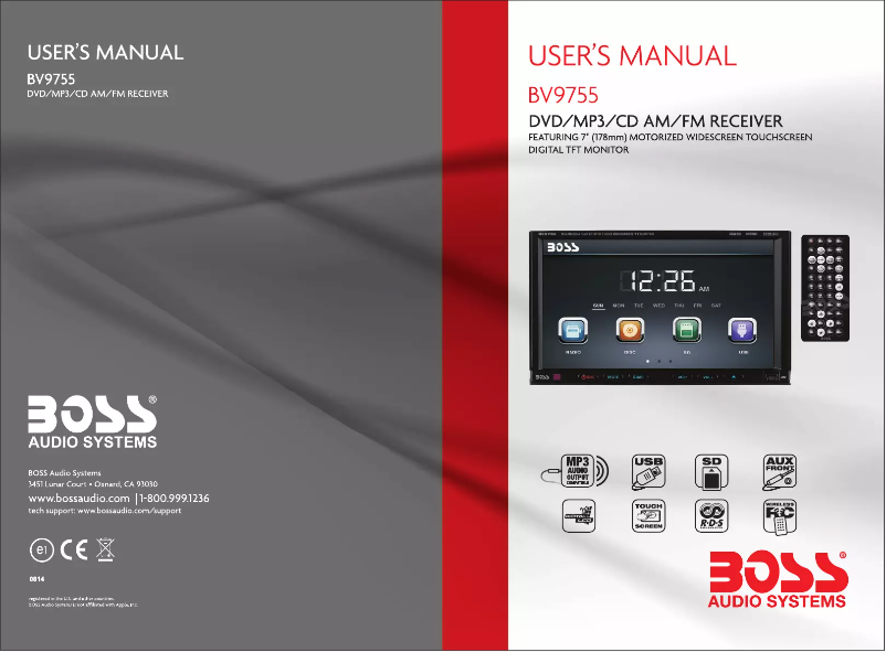 Page 1 of the manual User Manual Boss BV9755