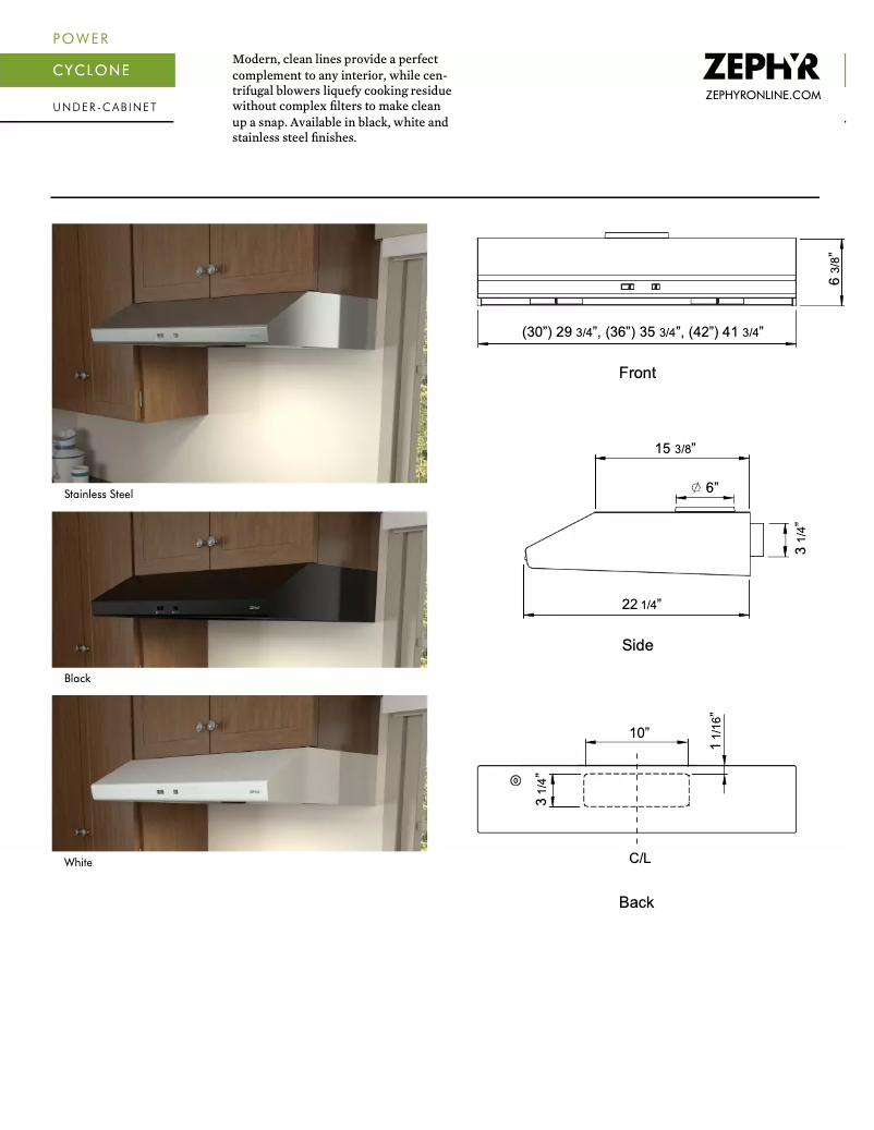 Page 1 de la notice Manuel utilisateur Zephyr AK6542BS