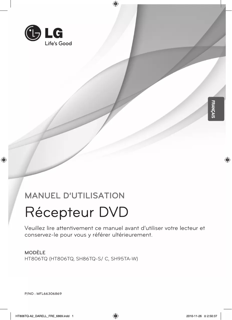Page n°1 - Manuel utilisateur LG HT806TQ