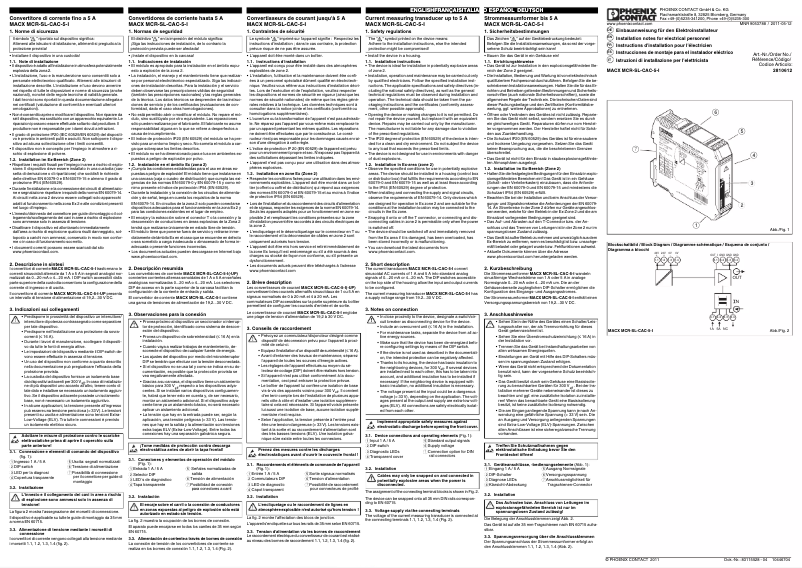 Page n°1 - Manuel utilisateur Phoenix Contact MACX MCR-SL-CAC-5-I