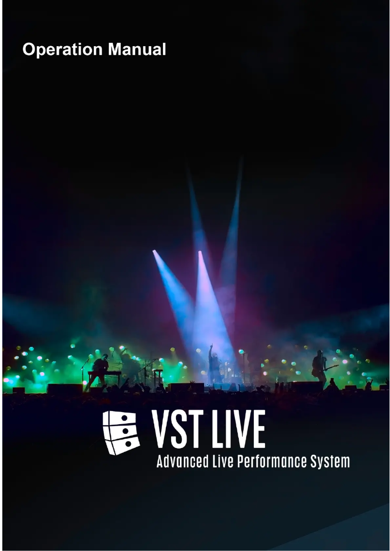 Image de la première page du manuel de l'appareil VST Live 1.1