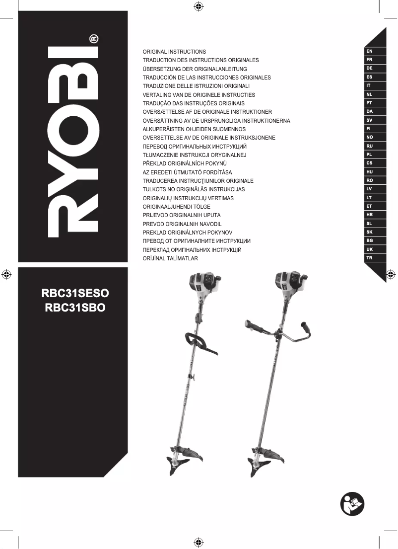Page 1 de la notice Manuel utilisateur RYOBI RBC31SESO
