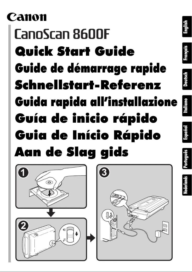 Page 1 de la notice Manuel utilisateur Canon CanoScan 8600F